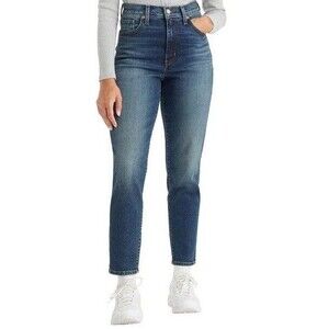 Levi's High Waisted Mom Jeans Dark Blue (Moving Target) 28X29 NWT